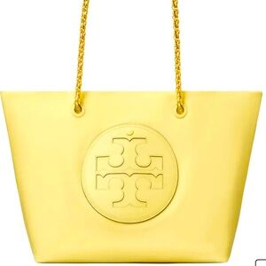 Tory Burch Ella Chain Tote, yellow, NWT